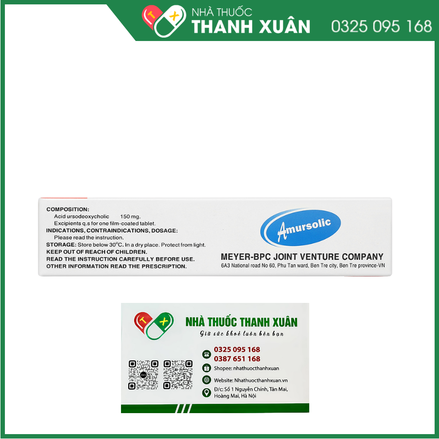 Amursolic 150mg làm tan sỏi cholesterol ở những người bệnh sỏi mật